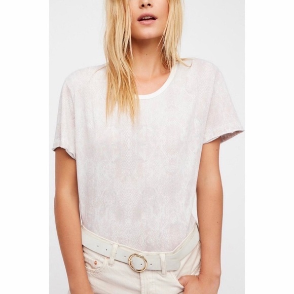 NWT Free People Print Me Perfect Tee - Picture 1 of 10